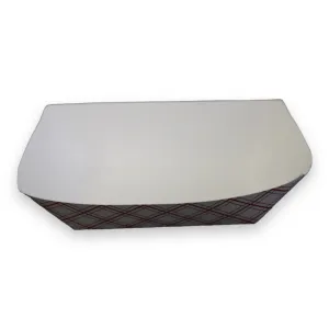 #100-6.5" X 4.25" X 1.375" RED PLAID 1 LB FOOD TRAY 1000CT