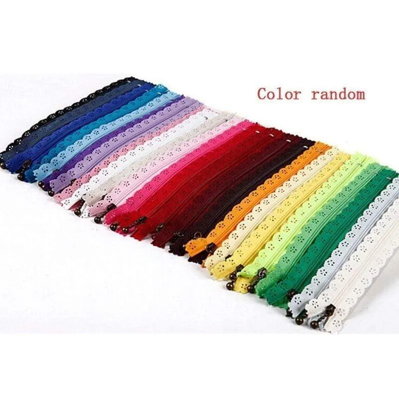 10Pcs Brass Nylon Lace Bud Silk Zipper Puller For Purse Bag Sewing Tool Color Random