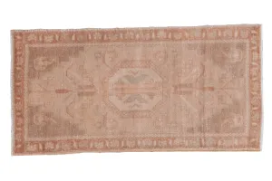 1.5x3 Vintage Distressed Oushak Rug Mat