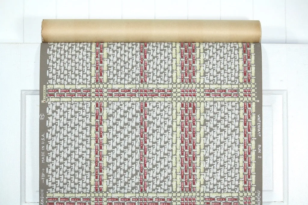 1950s Plaid Vintage Wallpaper