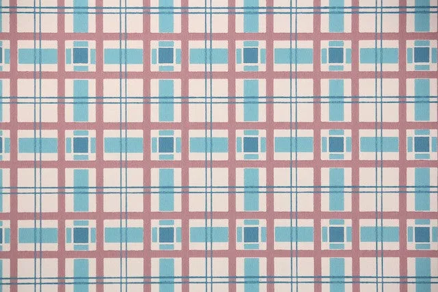 1950s Plaid Vintage Wallpaper