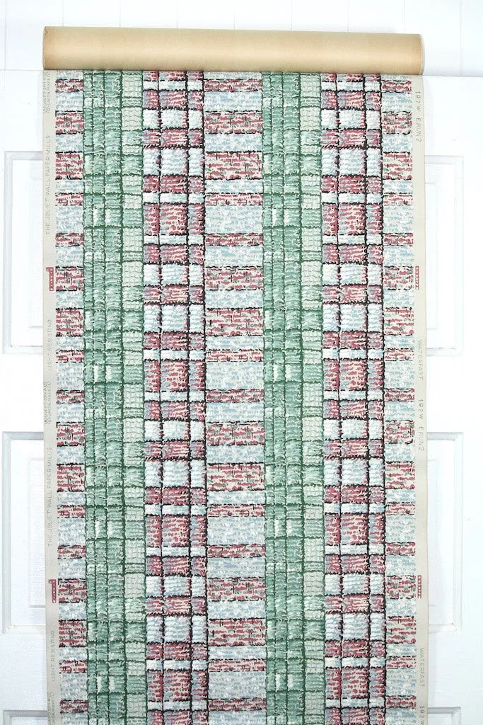 1950s Plaid Vintage Wallpaper