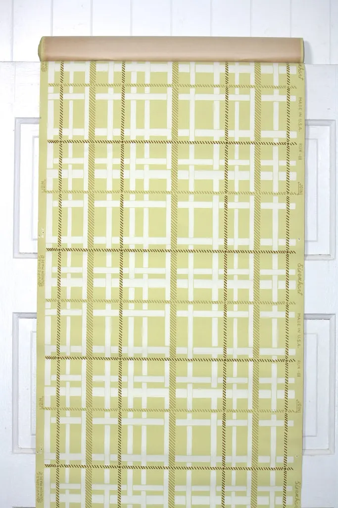 1950s Plaid Vintage Wallpaper
