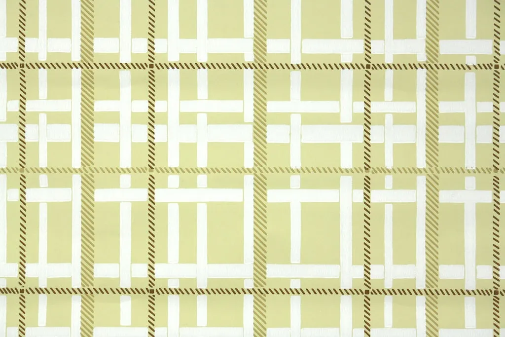 1950s Plaid Vintage Wallpaper