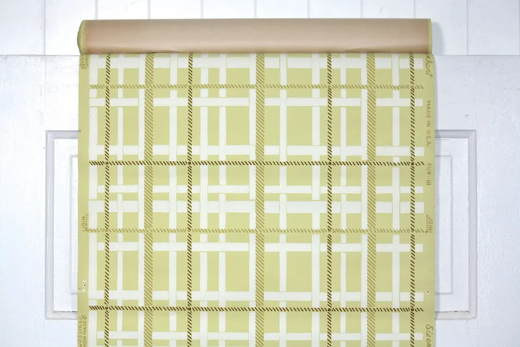 1950s Plaid Vintage Wallpaper