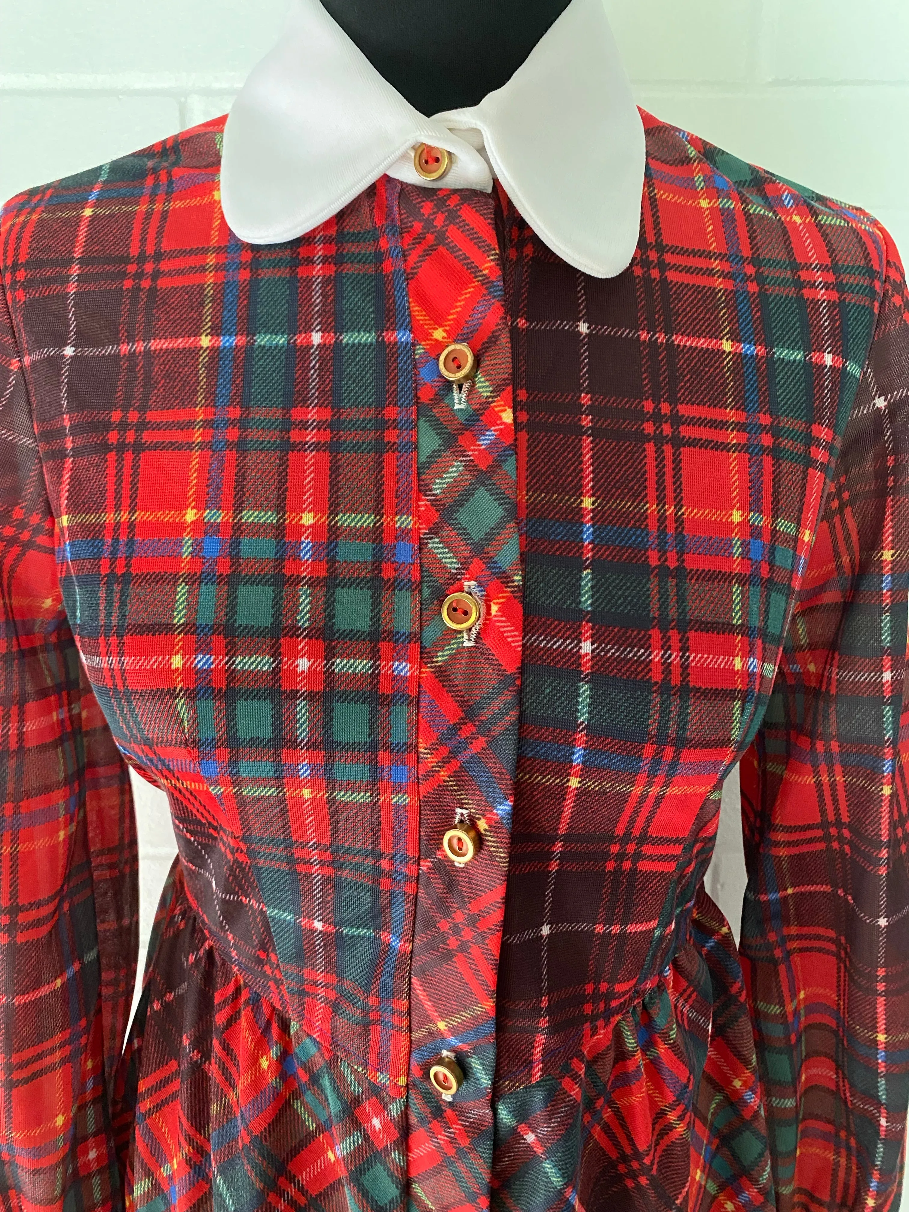 1960s Peggy Barker Plaid Dress