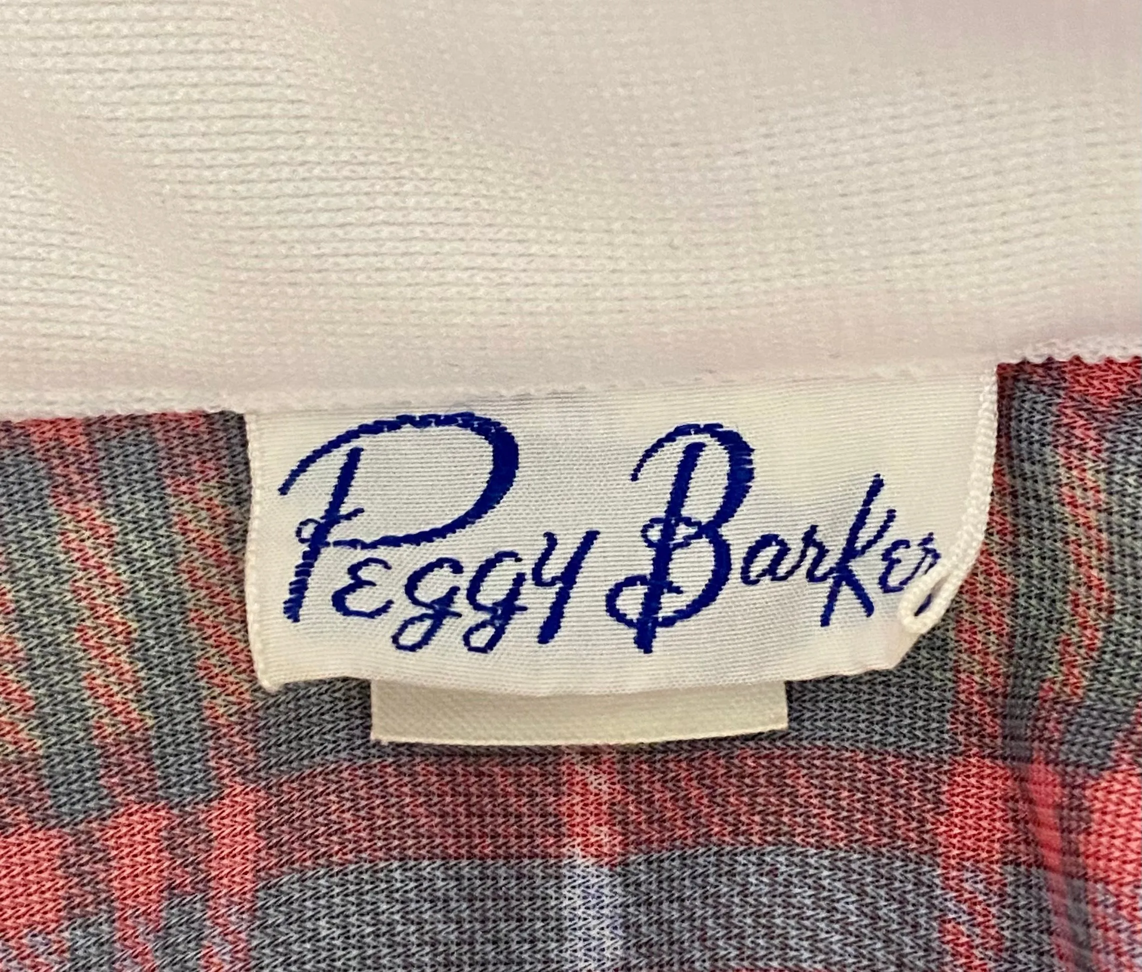 1960s Peggy Barker Plaid Dress