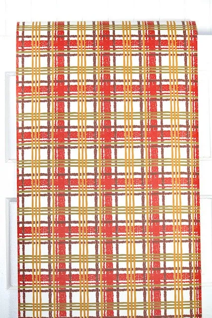 1960s Plaid Vintage Wallpaper