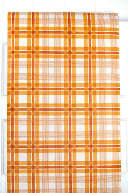 1960s Plaid Vintage Wallpaper