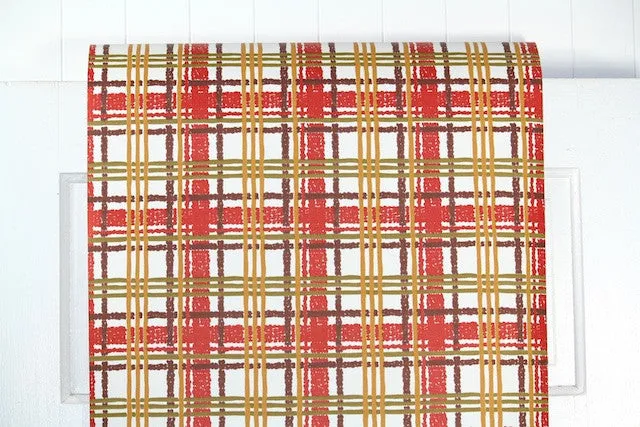 1960s Plaid Vintage Wallpaper