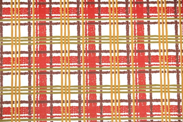 1960s Plaid Vintage Wallpaper