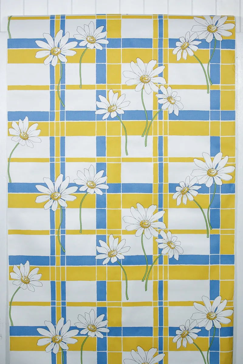 1970s Floral Vinyl Vintage Wallpaper