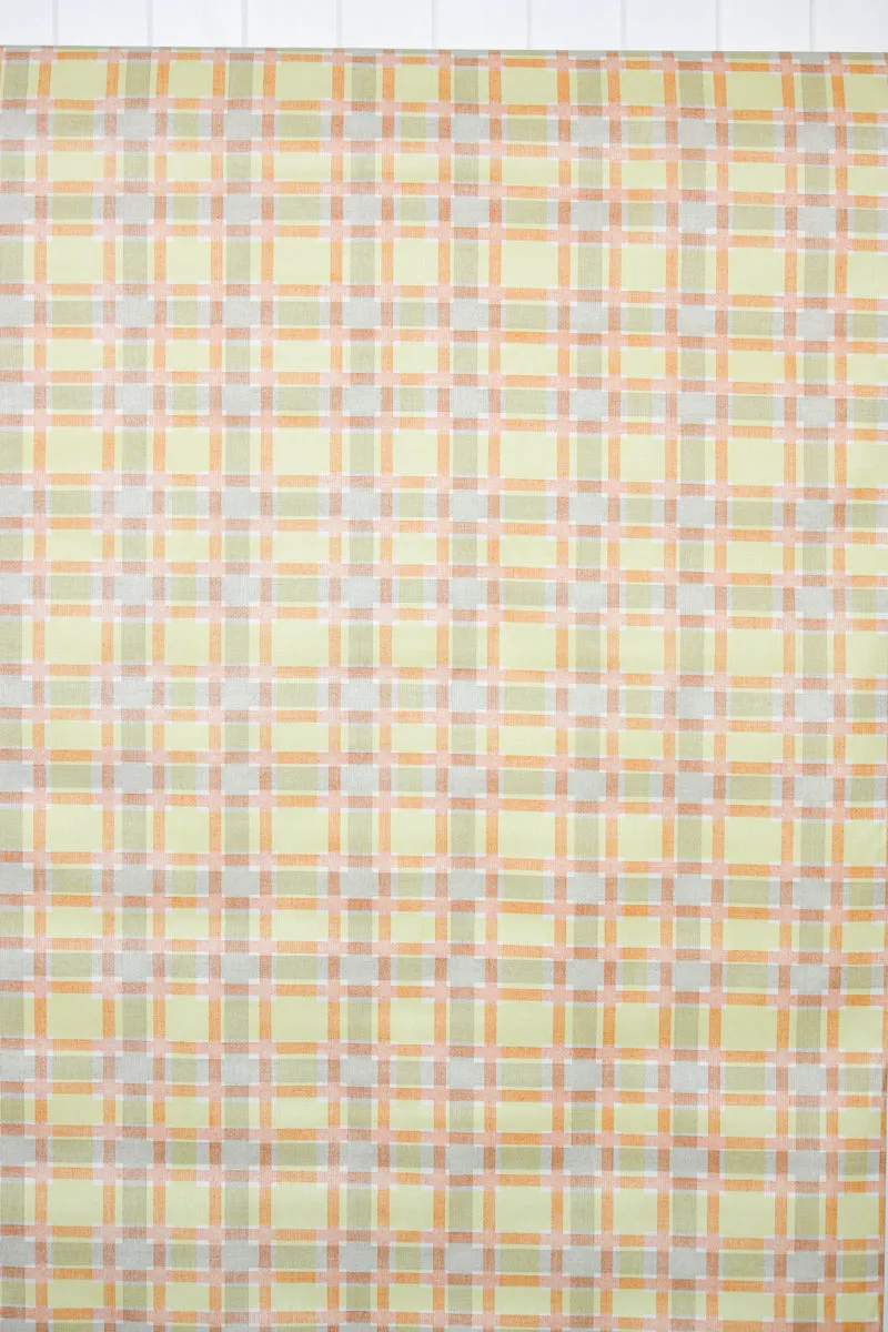 1970s Plaid Vinyl Vintage Wallpaper