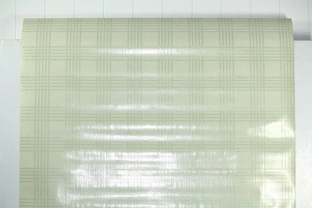 1980s Plaid Vinyl Vintage Wallpaper