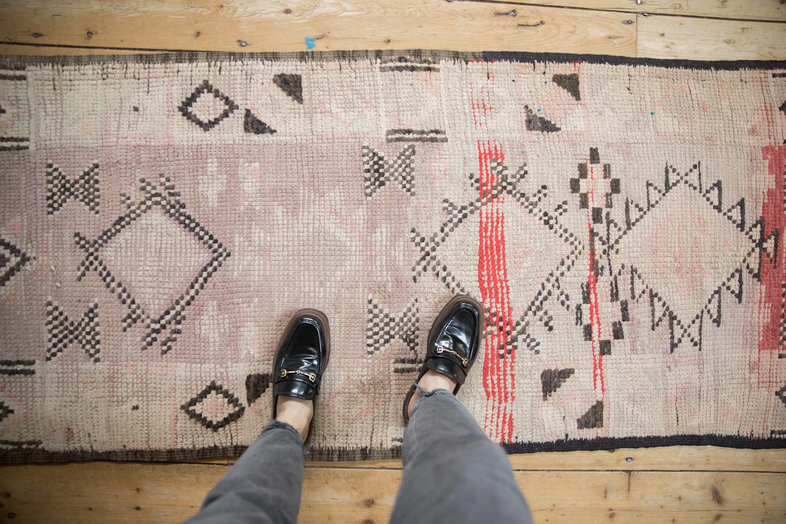 2.5x13 Vintage Distressed Moroccan Rug Runner