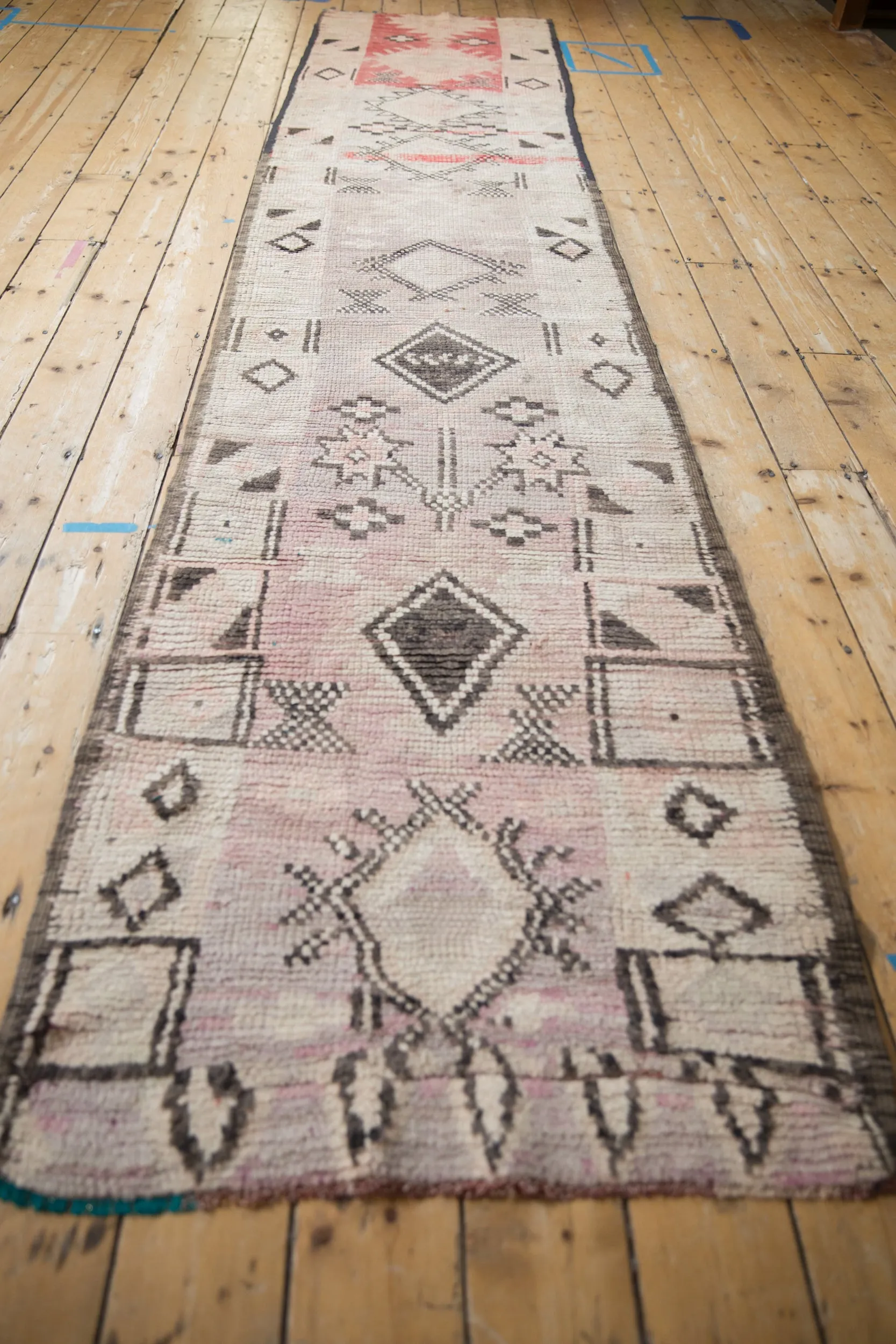2.5x13 Vintage Distressed Moroccan Rug Runner