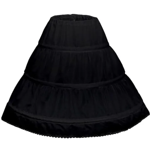 3 Hoops Petticoat Full Slip Flower Girl Crinoline Skirt