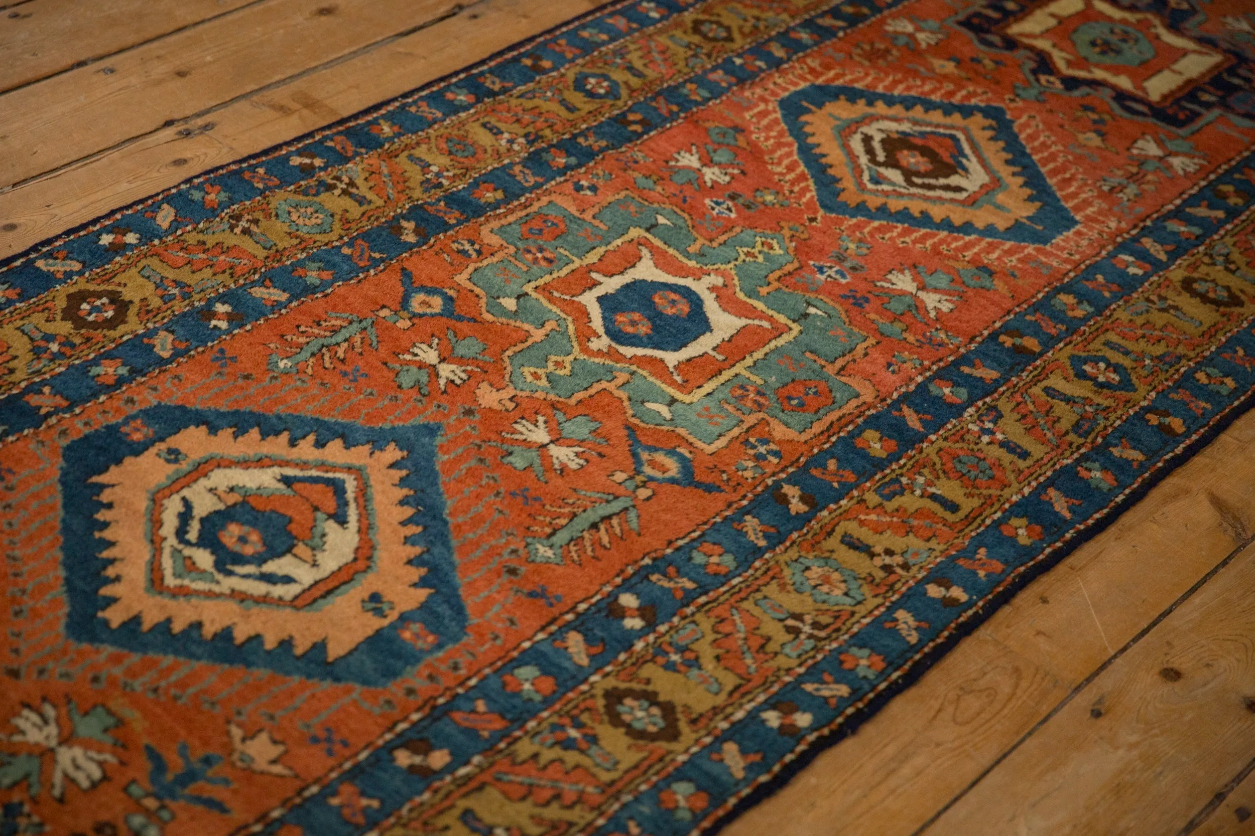 3.5x11.5 Antique Heriz Rug Runner