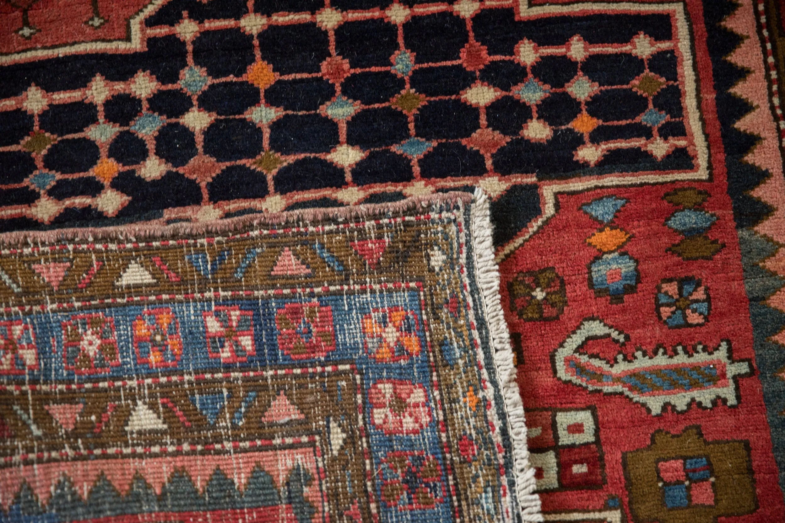 3.5x12.5 Vintage Baktiari Rug Runner