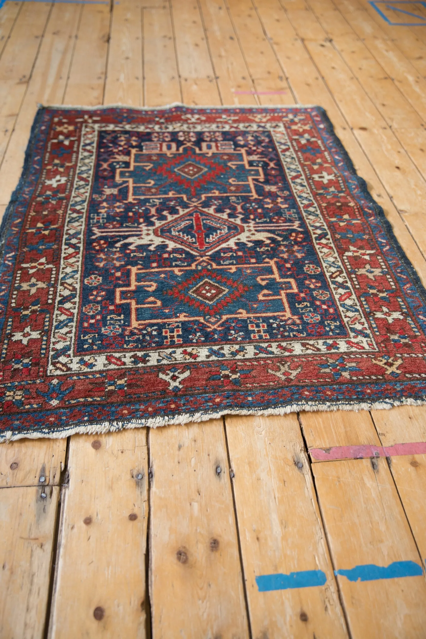 3.5x4.5 Vintage Karaja Square Rug
