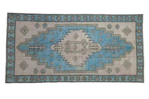 3.5x7 Vintage Distressed Oushak Rug Runner
