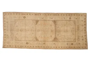 3.5x8.5 Vintage Distressed Oushak Rug Runner