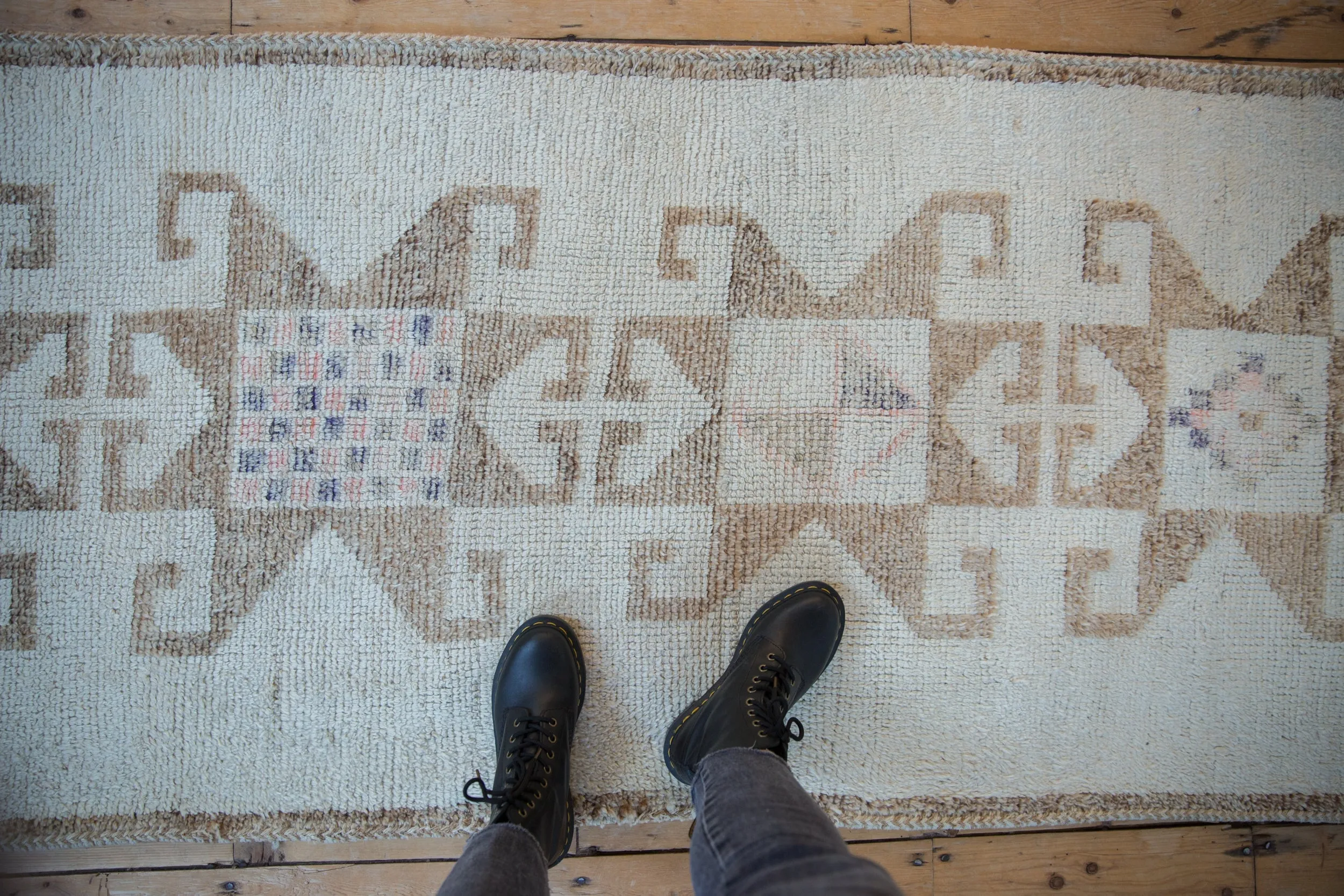 3x11.5 Vintage Distressed Kurd Rug Runner