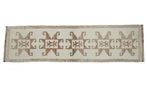 3x12 Vintage Distressed Kurd Rug Runner