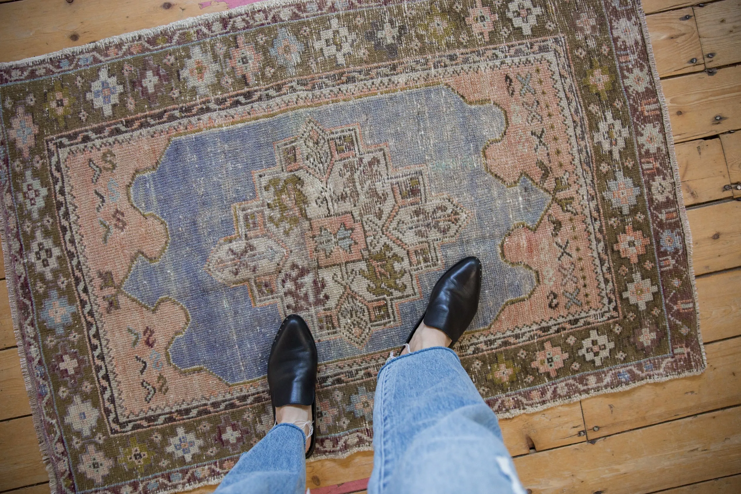 3x4.5 Vintage Distressed Oushak Rug