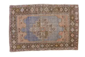 3x4.5 Vintage Distressed Oushak Rug