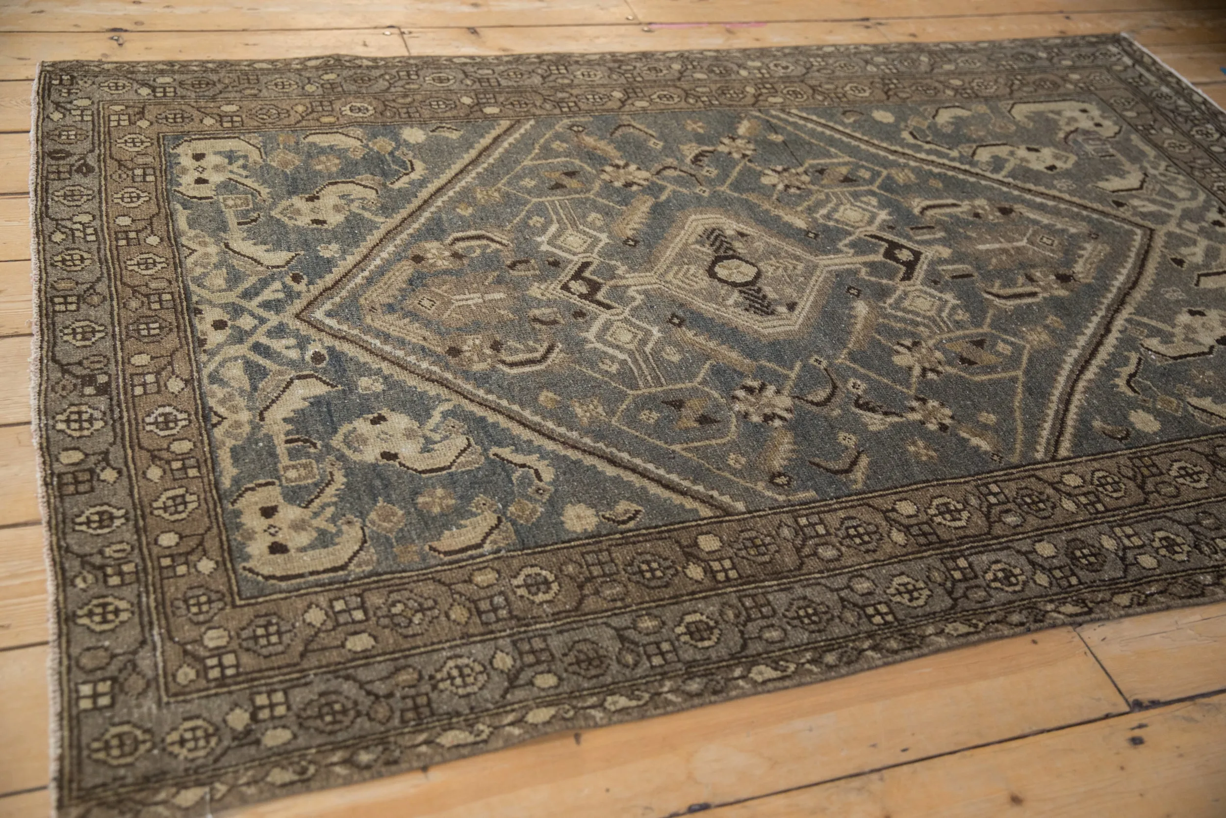 4x6 Vintage Distressed Hamadan Rug