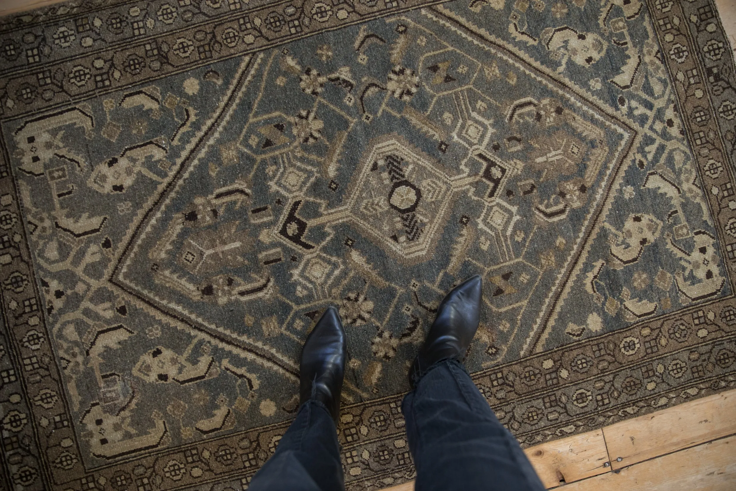 4x6 Vintage Distressed Hamadan Rug