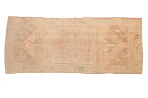 4x9.5 Vintage Distressed Oushak Rug Runner