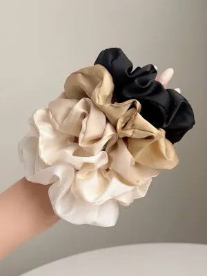 5pcs Elasticity Silk Seamless Hair Scrunchies - Multicolor
