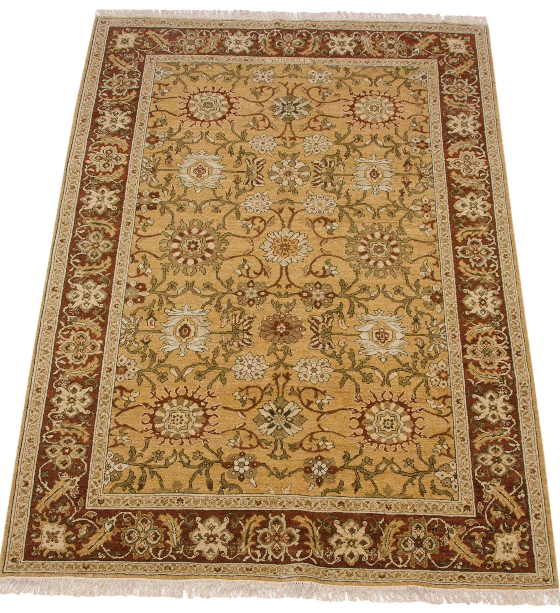6x9 Vintage Armenian Sultanabad Design Carpet