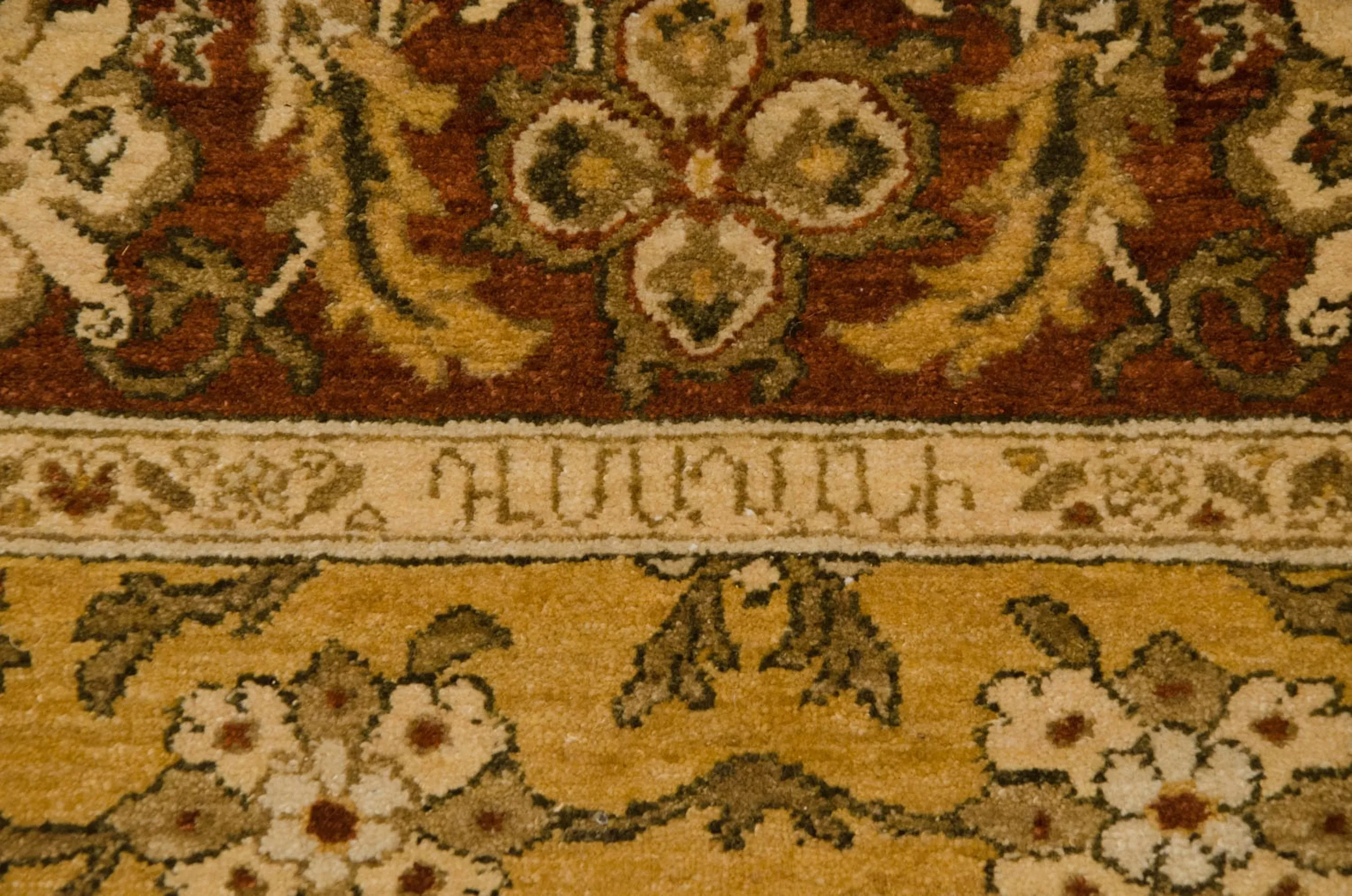 6x9 Vintage Armenian Sultanabad Design Carpet
