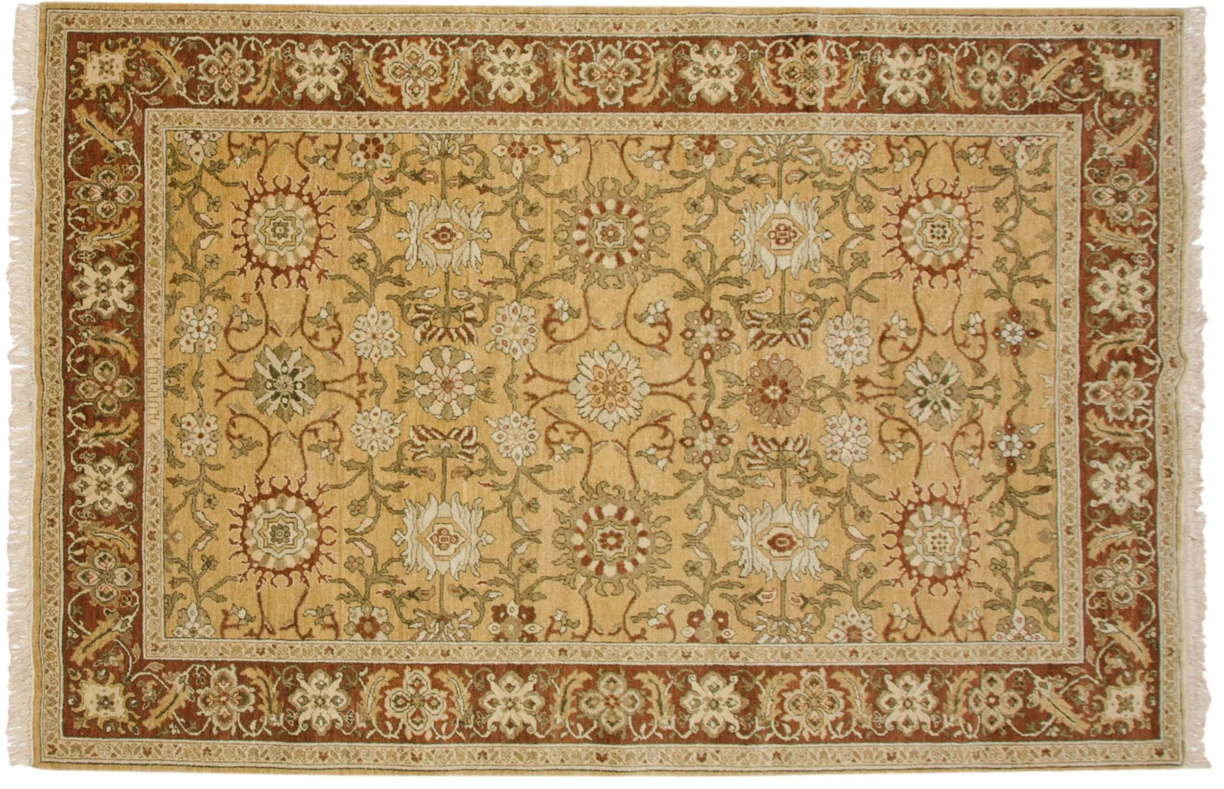6x9 Vintage Armenian Sultanabad Design Carpet