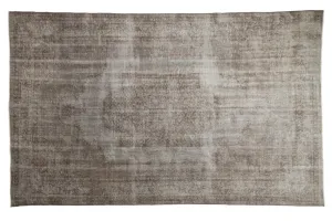 6x9.5 Vintage Distressed Overdyed Oushak Carpet