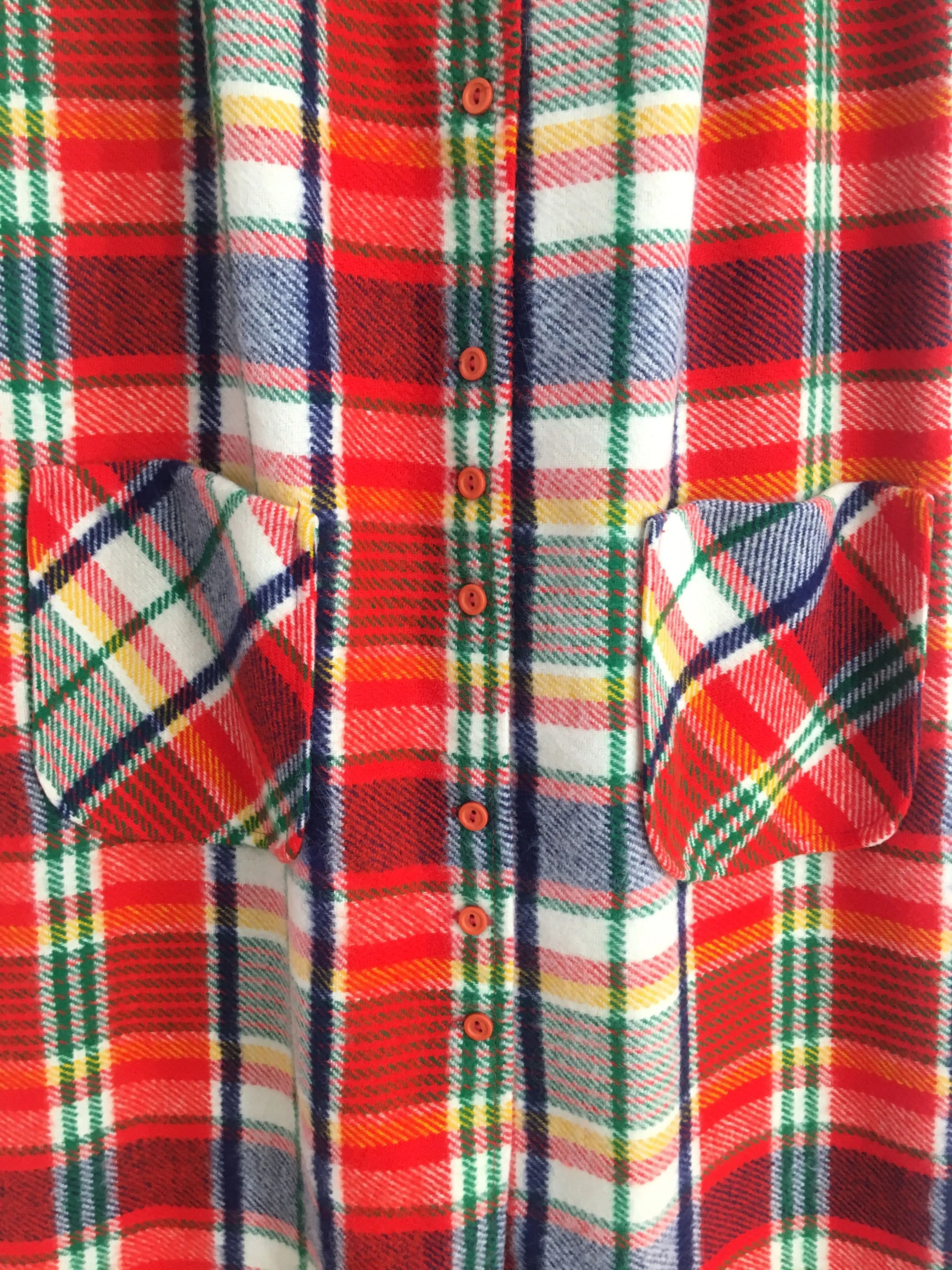 70’s PLAID JUMPER DRESS / MEDIUM