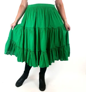 Alessandra green tiered skirt size XL
