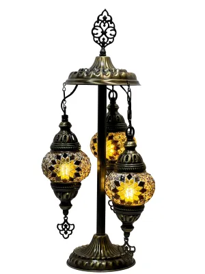 Amphitrite Boho Handcrafted 3 Tiered Mosaic Table Lamp