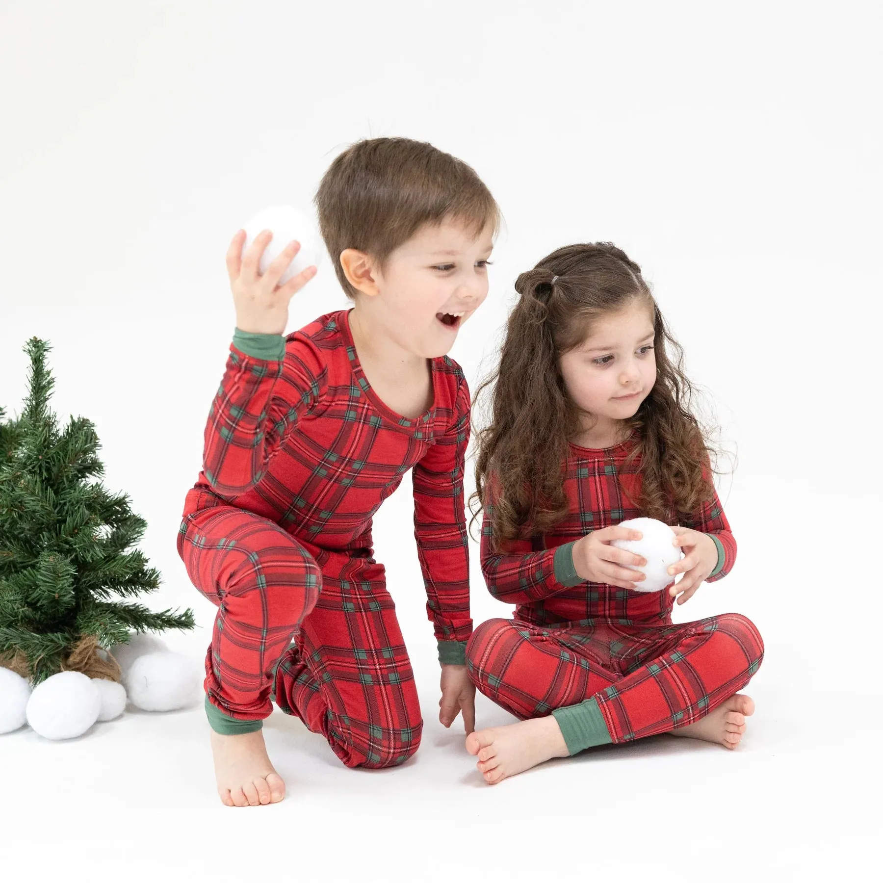 Angel Dear Plaid LS Loungewear Set