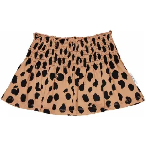 Animal Shirred Skirt - Toast