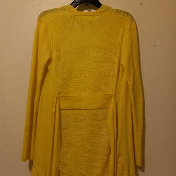 Anthro Sparrow Yellow Pointelle Cardigan