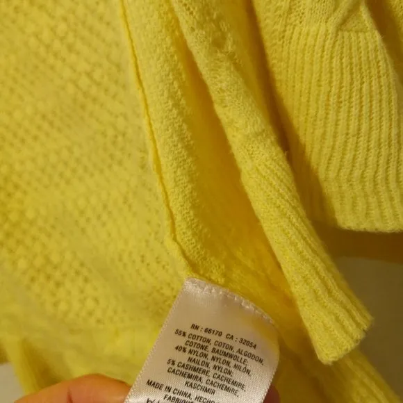 Anthro Sparrow Yellow Pointelle Cardigan