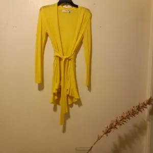 Anthro Sparrow Yellow Pointelle Cardigan