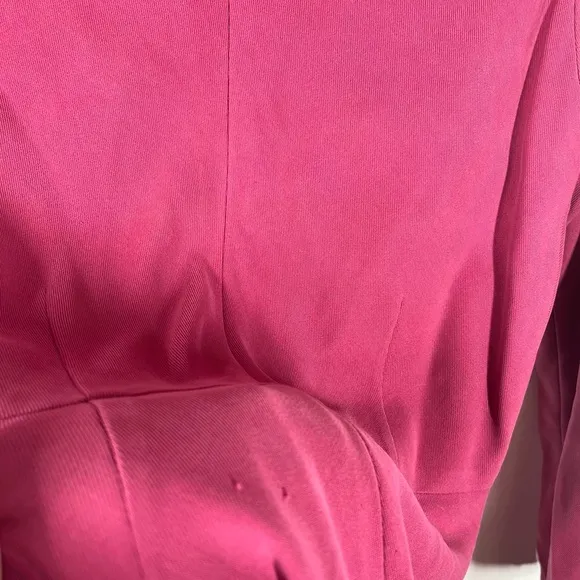 Anthropologie Isabella Bird Pink Silk Midi Dress Wrap Front Women’s Size 6