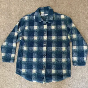 Arizona Jean Company Vintage Plaid Fleece Button Up Shacket Size M