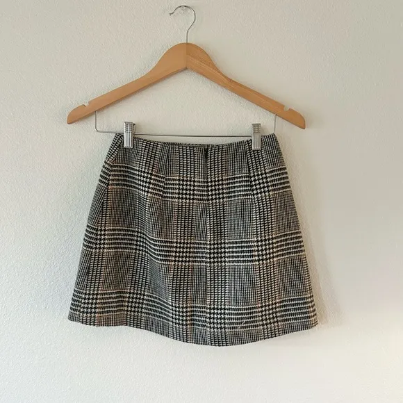 ASTR The Label Wool Mini Skirt in Plaid