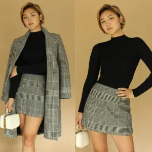 ASTR The Label Wool Mini Skirt in Plaid